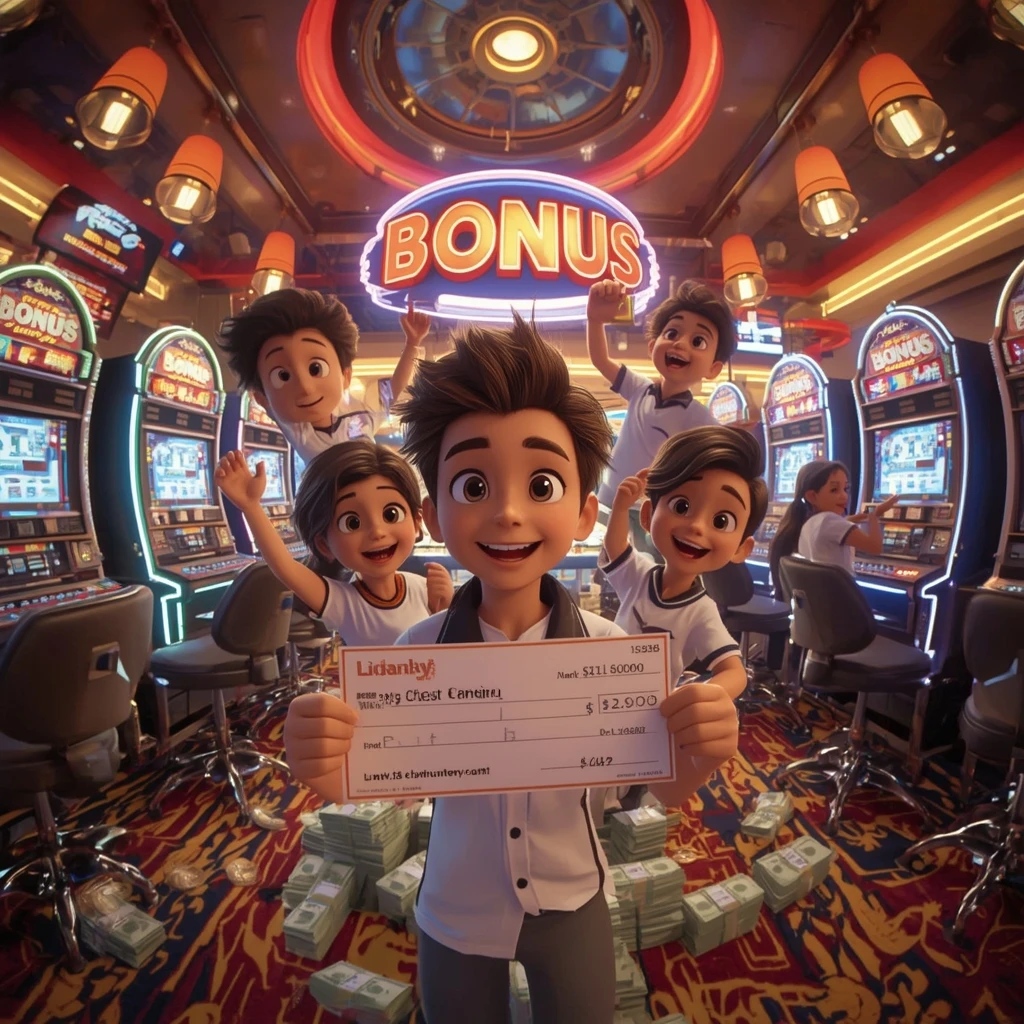 bonus dans les mains d'un homme au casino SlotsPalace Casino