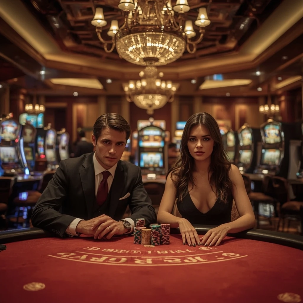 Deux joueurs de poker au SlotsPalace Casino